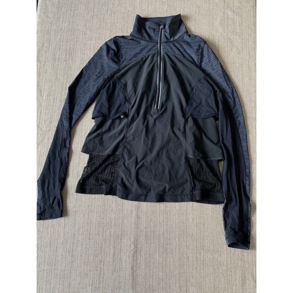 LULULEMON black and gray quarter zip pullover 4 - Picture 1 of 7